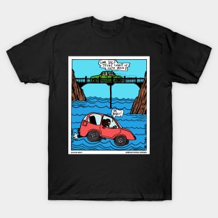 Jesus Driving On Water Funny Christian Novelty Gift T-Shirt